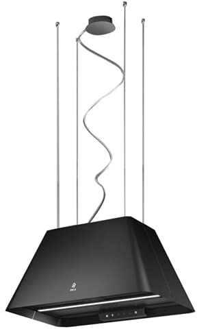 Cappa Cucina da 60 cm, Tipologia Filtrante, Isola, colore Nero - Elica IKONA L.BL MAT/F/60