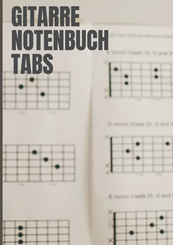 Gitarre Notenbuch Tabs: Leeres Gitarren Tabulatur Notenbuch Mit 110 Seiten Zum Ausfüllen Für Musikunterricht. Gitarre Tabs Heft Zum Lernen Für Schüler Und Als Notenheft Lehrer A4