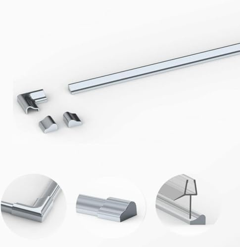 Boromal 95cm Schwallschutzprofil für Dusche Schwallleiste Schwallschutzleiste für Duschen (95cm, 1 Stück)