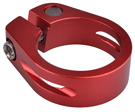 Azarxis Halsband Cykelsadelstolpe, sadelklämma för MTB och Löpcykel, kompatibel med Sadelrör 25,4, 28,6, 31,8, 34,9 mm (Röd, 34,9 mm)