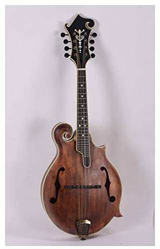 ZENGXUE Handmade F Style Mandolin Solid Spruce Top Body Back Solid Flame Maple Mandolin Musical Instrument