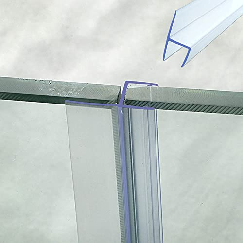Joint De Porte De Douche, Joint Douche Courbé, F H U Forme Joint De Douche, Joints De Porte En Verre En Silicone Durable, Pour Cabine De Douche Paroi De Douche En Verre (2m h-shaped,6mm)