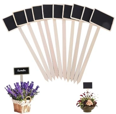 Kleine Tafel Pflanzen Tags und Etiketten, 10pcs Pflanzen Marker Pflanzen Etiketten für Indoor Pflanzen Pflanzen Etiketten Pflanzennamen Tags für Sämlinge Tafel Form Pflanze Zeichen Tag