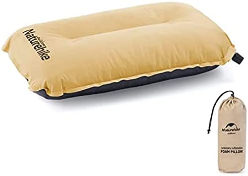 Ultraleichtes, Selbstaufblasendes Campingkissen, Aufblasbares Strandkissen, Komprimierbares, Kompaktes, Bequemes, Ergonomisches Reisekissen, Aufblaskissen Für Nacken-Lendenwirbelstütze, Mit Aufbew