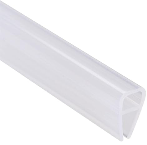 TA-VIGOR Joint d'étanchéité en forme de U pour porte de douche en verre, 8 mm de long – Verre de 8 mm x 2000 mm de long, sans cadre en silicone pour porte de douche