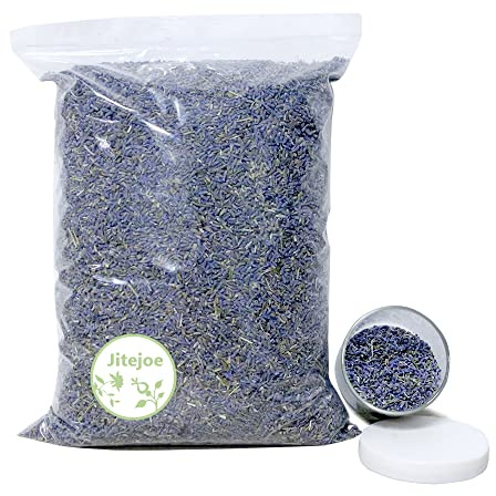 Jitejoe Dried Lavender Flowers, Natural Dried Lavender Buds, Fragrant Dried Lavender Bulk for Drawers and Closets, Wholesale Dried Flowers for Soap, Candle, Sachets, DIY (1 Pound)