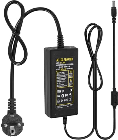 24V 5A Netzteil, 120W Spannungswandler AC 100-240V zu DC 24V Netzadapter Transformator Trafo 5,5mm x 2,5/2,1mm DC Jack, Universal Steckernetzteil Adapter für LED Streifen,LCD Monitor,LED Treiber