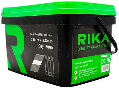 Rikä FFNR009 1st Fix Collated Nails Galv Ring 63 x 2.8mm 3000pk (No Fuel)