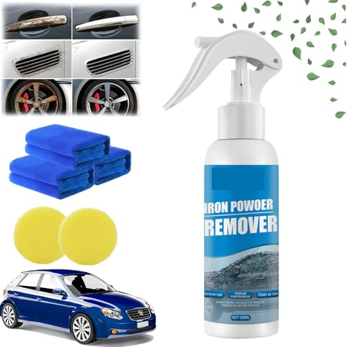 Aerosol de eliminación de óxido de automóvil, spray para eliminar óxido de automóvil, spray para planchar, removedor de óxido automotriz multipotente, removedor de polvo de hierro (100ML-1PC)