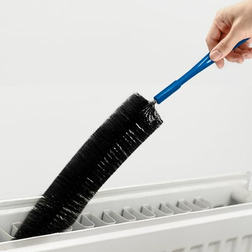 FlexiClean Radiator Cleaner - 78cm Flexible Shaft Radiator Brush - Long Reach Duster with Heavy-duty Bristles, Soft Plastic Handle for Hard-to-reach Areas