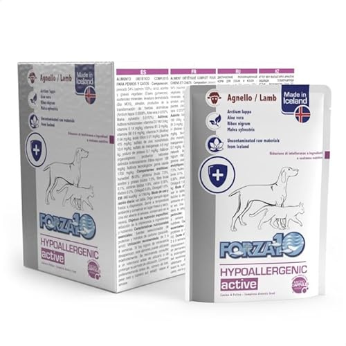 FORZA 10 ACTIWET GATTO UMIDO Hypoallergenic con Agnello Busta 100 gr 12 BUSTINE