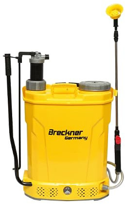 Nebulizzatore a Spalla 18 L Pompa Irroratrice Spruzzatore Pompa a zaino ELETTRICA MANUALE BATTERIA 12V 8Ah 3.1 l/min Breckner Germany