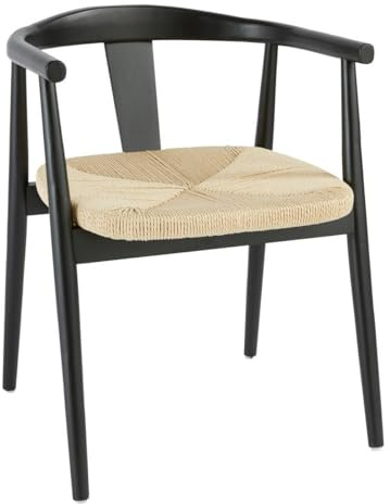 Atmosphera - Fauteuil à dîner Yamato hêtre Noir