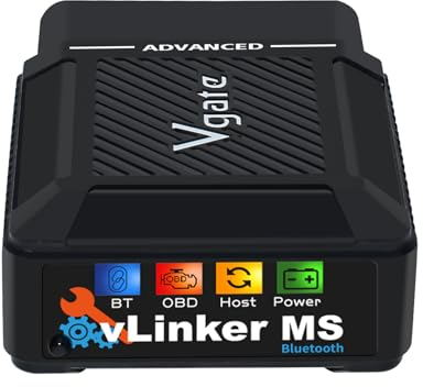 vLinker MS Adattatore Bluetooth OBD II Scanner Lettore di Codici Auto Strumento di Diagnosi Motore Auto per iOS & Android Windows