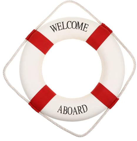 ORFOFE 2St Wanddekorationszubehör Kreuzfahrt Dekoration Schiffsrad Dekoration für zu Hause home decor wohnungseinrichtung floties schwimmboje Rettungsring Dekorationen Beschreibung