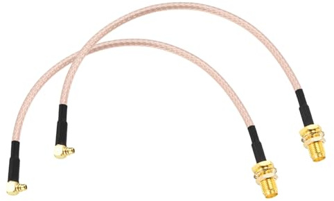 DMiotech 2 Pcs 4 MMCX Male Right 90 Degree to SMA Female Connector Cable,RG316 Coaxial Cable 50 Ohm Low Loss Antenna Extension Cable Adapter for Router Antenna GPS LAN Common Devices