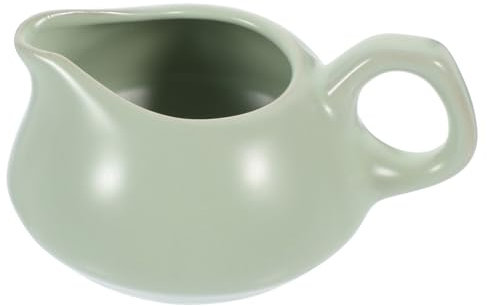 TIDTALEO Cerámica Salsa Jarra Mango Versátil Olla Leche Cocina Resistente Alta Temperatura Elegante Diseño Minimalista Para Servir Salsas y Leche