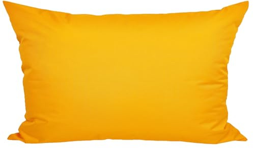 JACK 40x60cm Outdoor Lounge Kissen Dekokissen inkl. XXL-Füllung Wasserabweisend Sitzkissen Garten Stuhl Lotus Effekt, Farbe:Gelb