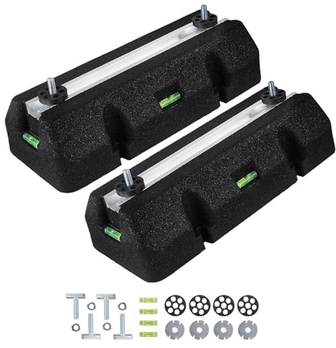 WISSCOOL Floor Mounting Base Kit Mini Split Air Conditioning Systems, Heavy-Duty Condenser Pad for AC Condensers Heat Pump System, Rubber Anti-Vibration Pads Outside 2000lbs 9000-36000BTU