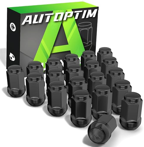 AUTOPTIM 7/16-20 Wheel Lug Nuts - Replacement for 1964-1983 Chevy Malibu, 1967-1981 Camaro, 1969-1972 Blazer, 1958-1970 Impala, 20PCS Black Closed End Lug Nut