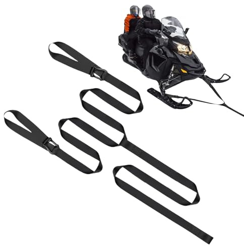 Correa de Arrastre | Herramienta de Seguridad Resistente con Gancho | Correa de Remolque para Moto de Nieve, para Invierno, Trail, con vehículo, Trineo, ATV, Snowboard para Ocio