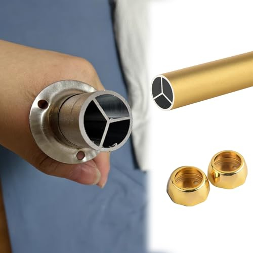 Elitix Kleiderstange Schrank Kleiderstange, 5 mm Dick, 16, 24, 40, 61 Zoll (ca. 40, 60, 100, 155 cm), Kleiderstangen für Schlafzimmer, Kleiderstange für Kleiderläden(Gold,80cm(31 1/2))
