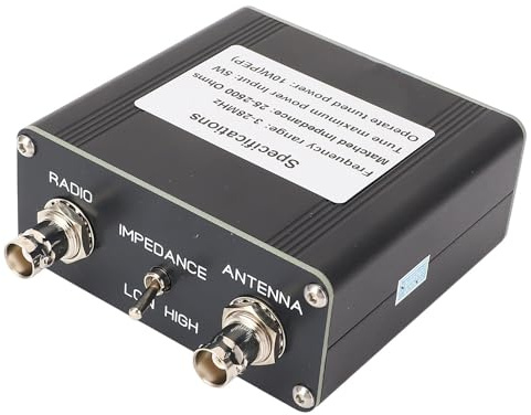 Walfront Accordatore D'antenna Manuale per ORP con Alimentazioni Coassiali per Cavi Lunghi, Radioamatori, Operazioni Campo e Linee Ladder