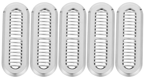 Veemoon Embellecedor Lavabo Agujero para Rebosadero, Tapa Antidesbordamiento de Lavabo Abs, Filtro de Pelo y Polvo, 5 Piezas para Baño