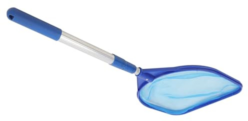 TOGEVAL Épuisette à Cuillère pour Étang et Piscine, Maille Fine, Filet Extensible 3 Sections, Outil Nettoyage Piscine Léger et Polyvalent, Accessoire Entretien Bassin pour Feuilles