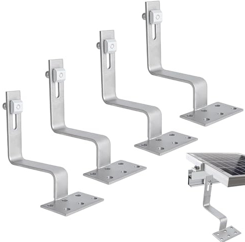 Photovoltaik Montagehaken - Stabile Dachhalterungen, Schienensystem Zubehör, praktisches PV Set für die Installation von Solarmodulen | Solar-Dachhaken für ein