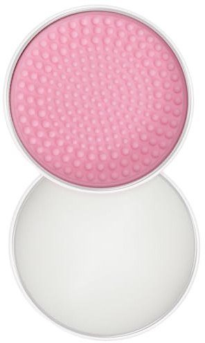 TUHOWEWZ Solid Makeup Brush Cleanser with Silicone Pad - 2-in-1 Brush Wash Soap & Sponge Cleansing Balm in Travel Tin - Removes Cosmetic Colours