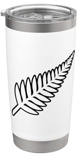 New Zealand Fern NZ Kiwi Bird Proud New Zealander Fern Stainless Steel Insulated Tumbler