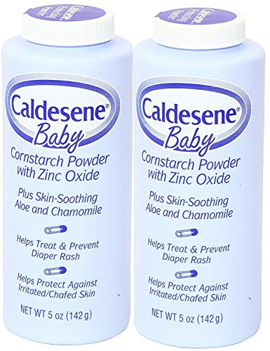 Caldesene Baby Cornstarch Powder With Zinc Oxide 5 oz (Pack of 2)