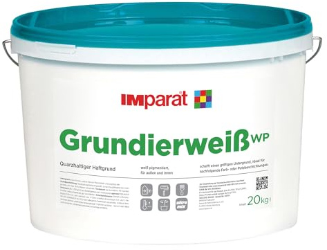 IMparat Grundierweiß-WP weiß pigmentiert, 7 kg | quarzhaltiger Haftgrund für außen und innen | schafft einen griffigen Untergrund | ideal für nachfolgende Anstriche und Putze | Profi-Qualität