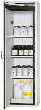 ASECOS Sicherheitsschrank S90 RAL 7035 6AZ1BW.S (St.bl.) zur Lagerung von entzündbaren Gefahrstoffen in Arbeitsräumen