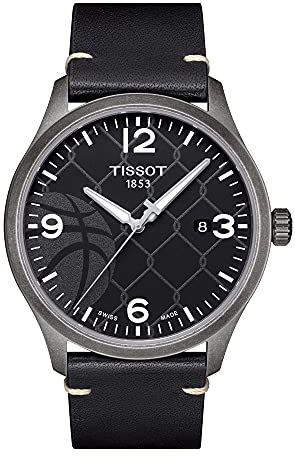 Tissot Men Analog Swiss Quartz Watch with Leather Strap T1164103606700