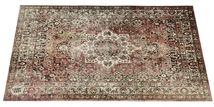 Drum N Base Vintage Perser Bühnenteppich, klassisch getragen, 130 x 90 cm