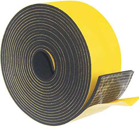 Weather Stripping Door Seal Strip,Foam Insulation Tape for Sliding Doors and Windows Sound Proof Soundproofing Door Seal,Weatherstrip,Air Conditioning Seal Strip (2 in x 1/4 in x 16 Ft)