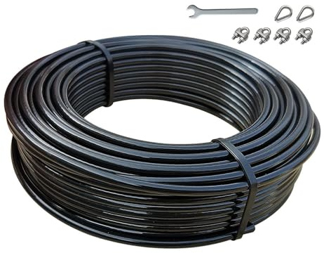 DIY Home Gym Pulley Cable Replacement, 65.6/98.4 Ft Wire Rope, 5mm TPU Coated Steel Cable for Weight Lift Pulley System