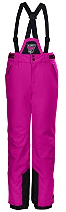 Killtec Mädchen Ksw 77 Grls Pnts Funktionshose Skihose mit abzippbarem Latz Schneefang und Kantenschutz, Neon Pink, 164 EU