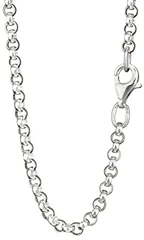 NKlaus 80cm catena di piselli in argento 925 Collana rotonda con chiusura a moschettone larga 2,7mm 5397