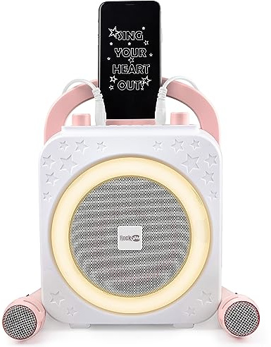 RockJam Ring Bluetooth Máquina de karaoke con dos micrófonos