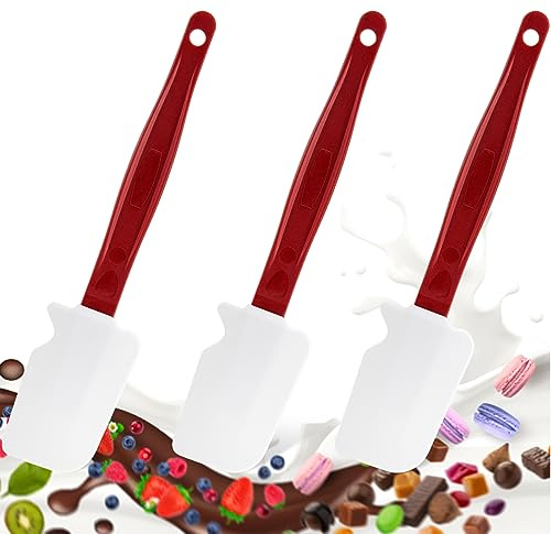 Rubber Spatulas High Heat Resistant Silicone Scraper Spoon Commercial Spatula for Cooking, Rubber Spatula Set (3 x 10 Spatulas)