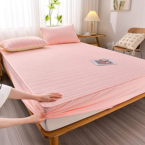 JIANINGHOME Weiches strapazierfähiges Spannbettlaken,150x200,rutschfeste Matratzenschoner-Bettwäsche für Schlafzimmer