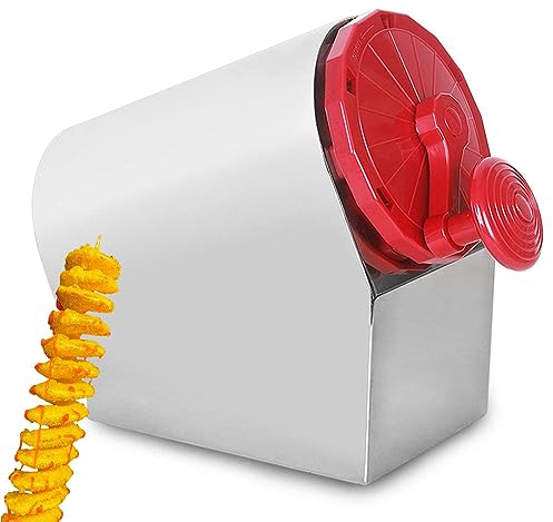 Kommerzielle Maschine, manuelle Kartoffelturmmaschine, Tornado-Kartoffelspiralschneider mit 3 Klingentypen, kommerzieller Chipsschneider aus Edelstahl für Kartoffeln, Obst, Gurken,