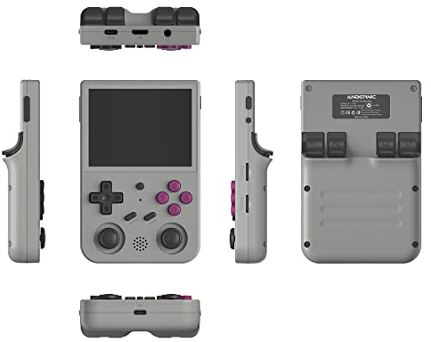 SXMA RG353V Retro Video Handheld Game Console Android 11+Linux System, 3.5 Inches IPS Screen 64G TF Card 4420+ Classic Games RK3566 64bit Game Console Compatible with Bluetooth 4.2 and 5G WiFi