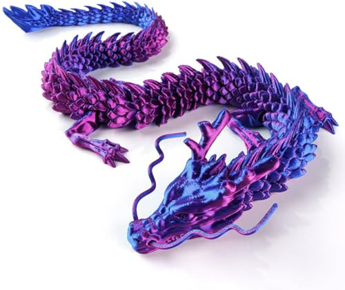 LGWJHCY Ornamento D'acquario Blu-Rosso Dragon, Decorazioni per Mini Acquari 3d, Giunti mobili Ornament Draghi, Ornamenti per le Vasche Pesce Drago per Accessori per Acquari per Ufficio.