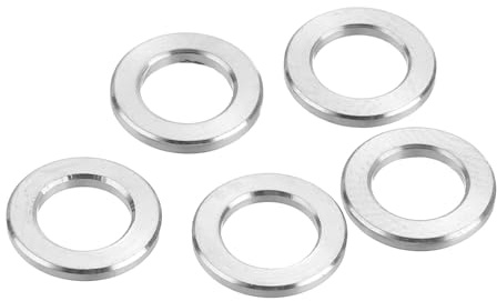 QUARKZMAN 5 pcs M5 Titane Plat Rondelle Métrique Plat Rondelle pour Vis Boulon Écrou Moteur Entretien Argent