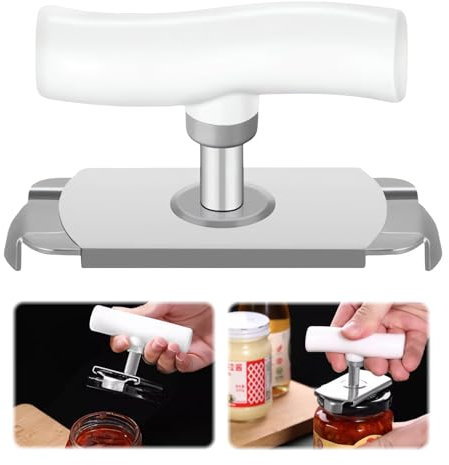 YALiya Apriscatole, Apriscatole Regolabile, Apri Marmellata Apriscatole, Professional Apriscatole, Modello Migliorato, per Albergo, Famiglia, Sala da Pranzo, Cucina(Bianco)