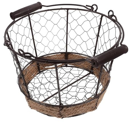 Cabilock Aufbewahrungskorb Mit Griff Multifunktioneller Drahtkorb Für Obst Und Gemüse Dekorativer Korb Für Zuhause Vintage Stil Für Küchen Und Wohnräume